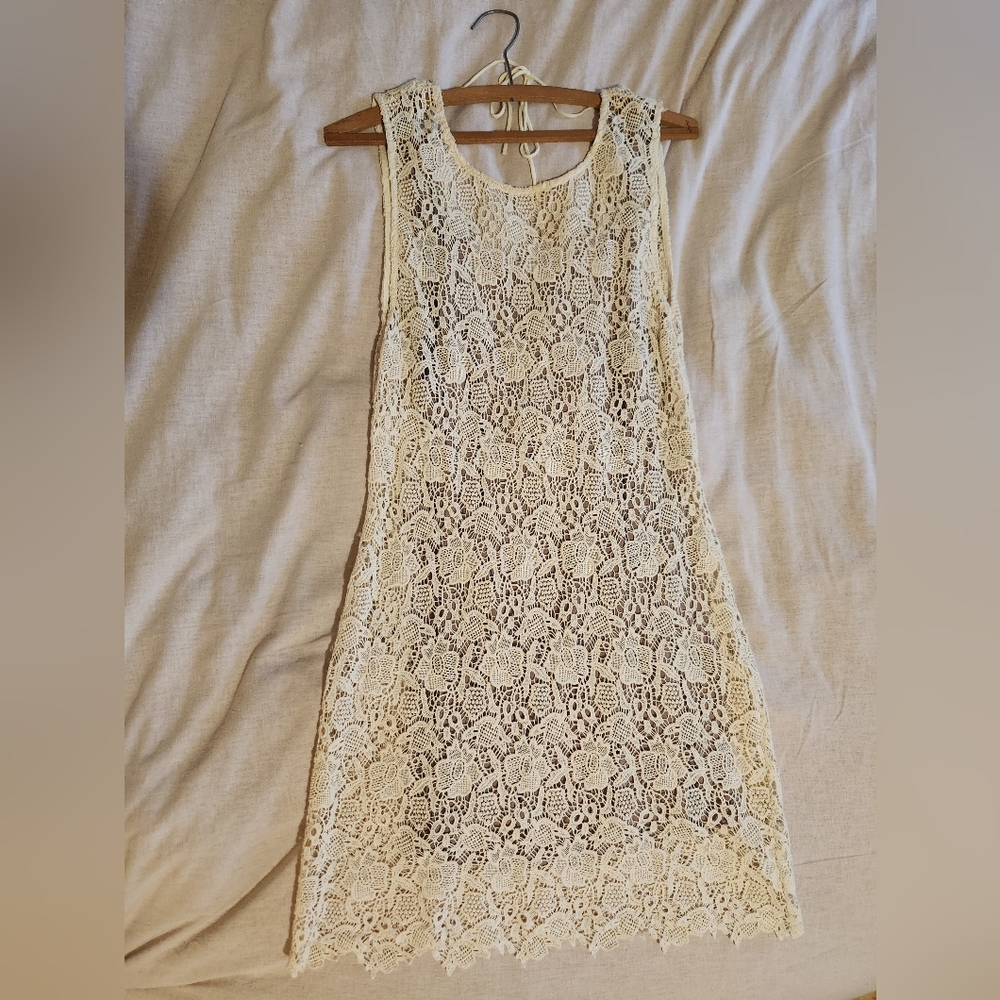 Lace dress with low back